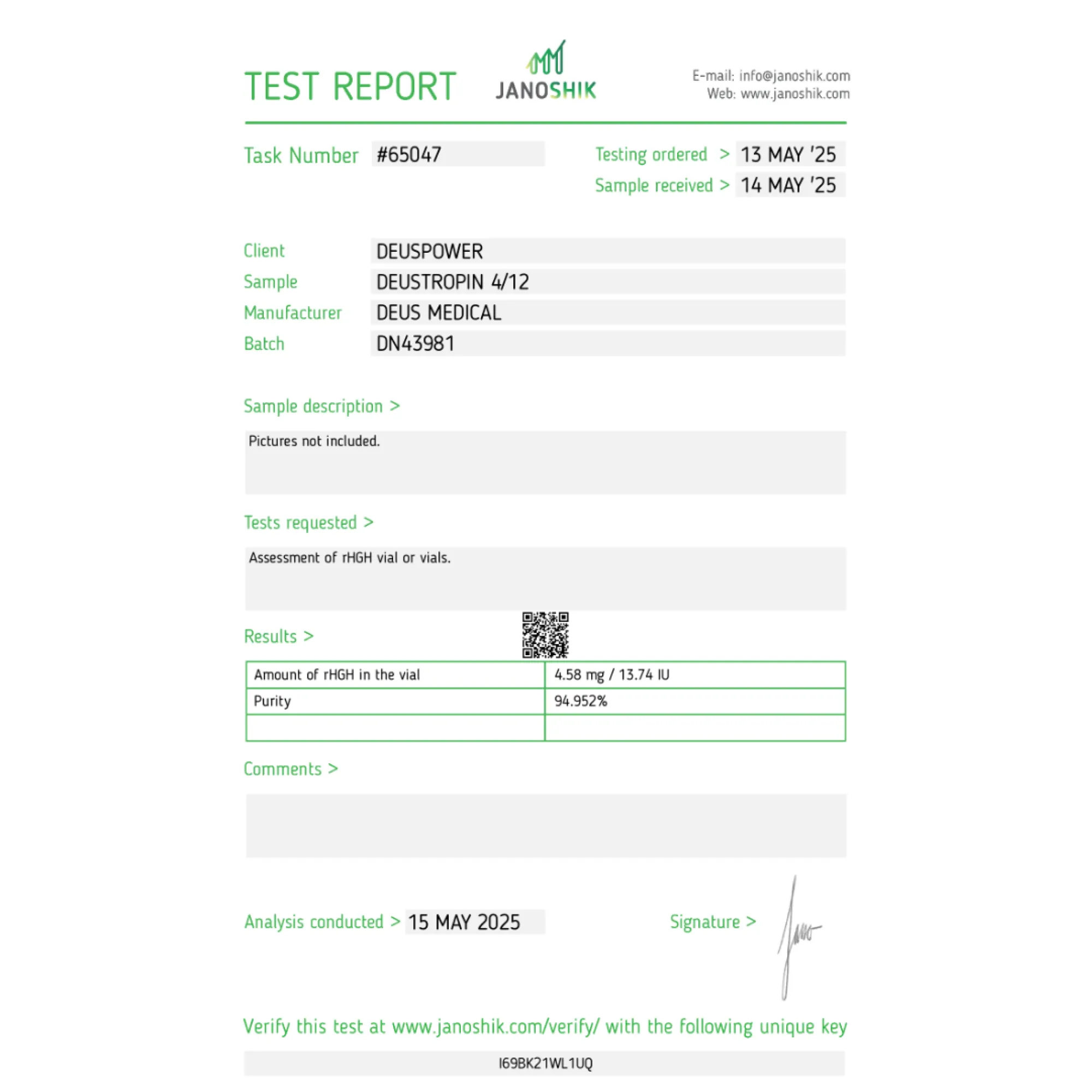 DEUSTROPIN 4/12 (Recombinant Human Growth Hormone [rDNA origin]), Deus Medical, Buy Steroids Online - www.deuspower.to