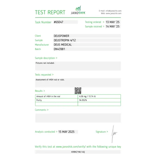 DEUSTROPIN 4/12 HGH 120iu (Somatropin) Hormone in Vials
