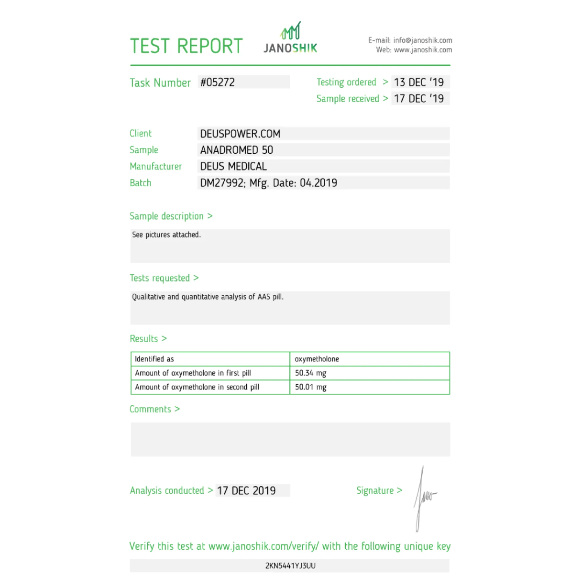 ANADROMED 50 (Oxymetholone), Deus Medical, Buy Steroids Online - www.deuspower.shop
