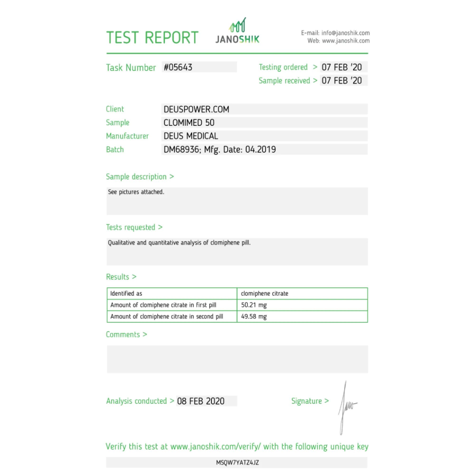 CLOMIMED 50 (Clomiphene Citrate), Deus Medical, Buy Steroids Online - www.deuspower.shop
