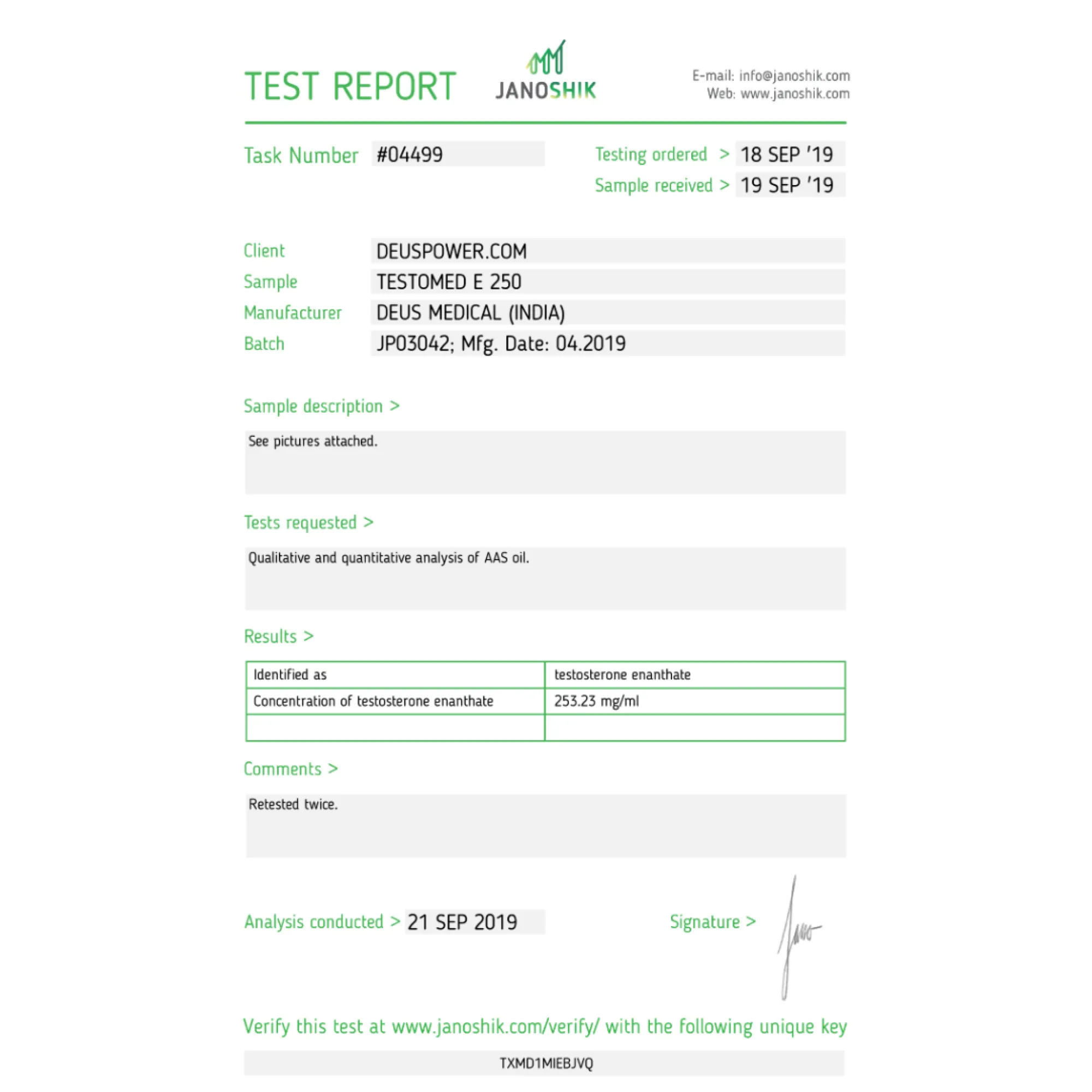 TESTOMED E 250 (Testosterone Enanthate), Deus Medical, Buy Steroids Online - www.deuspower.shop