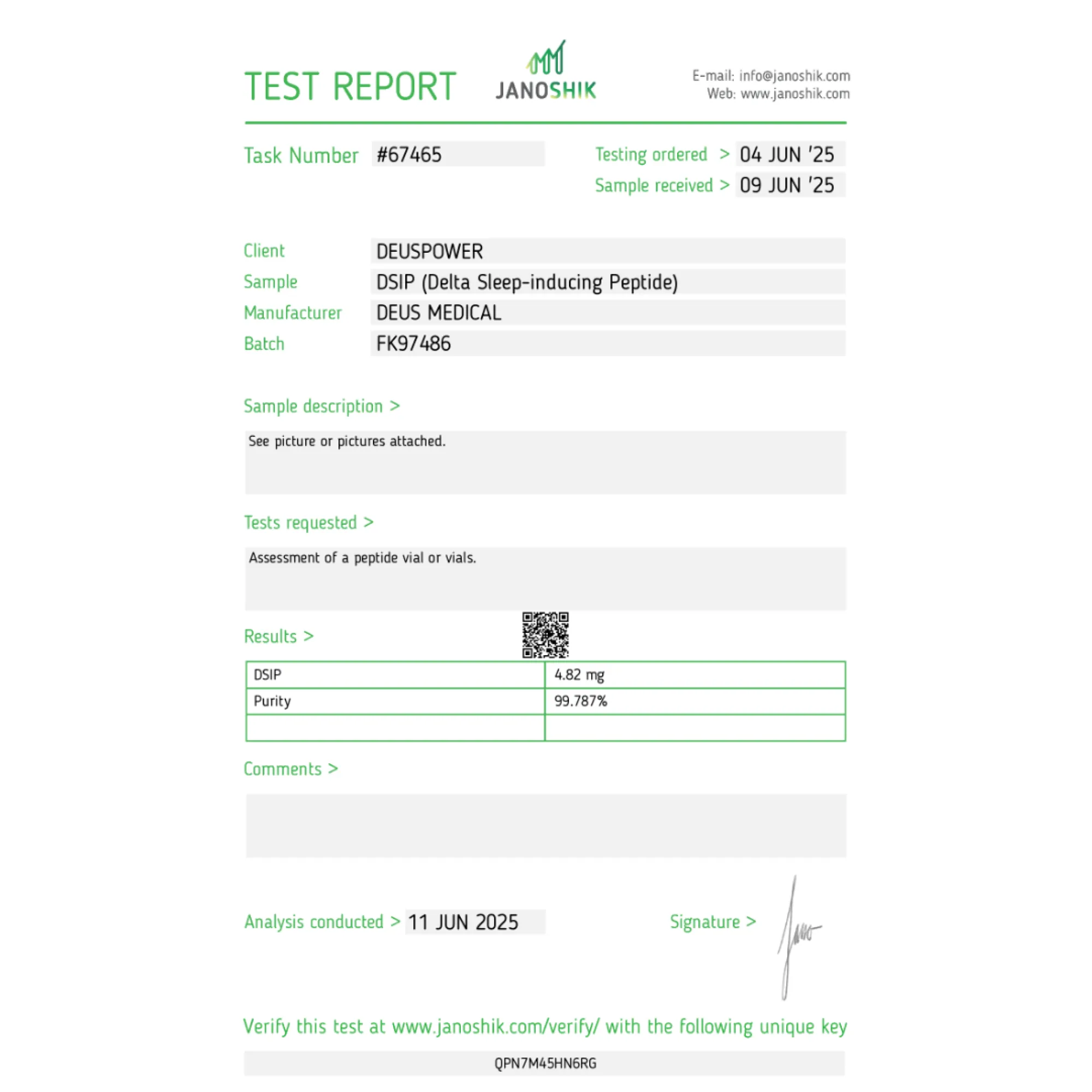 DSIP (Delta Sleep-inducing Peptide), Deus Medical, Buy Steroids Online - www.deuspower.shop