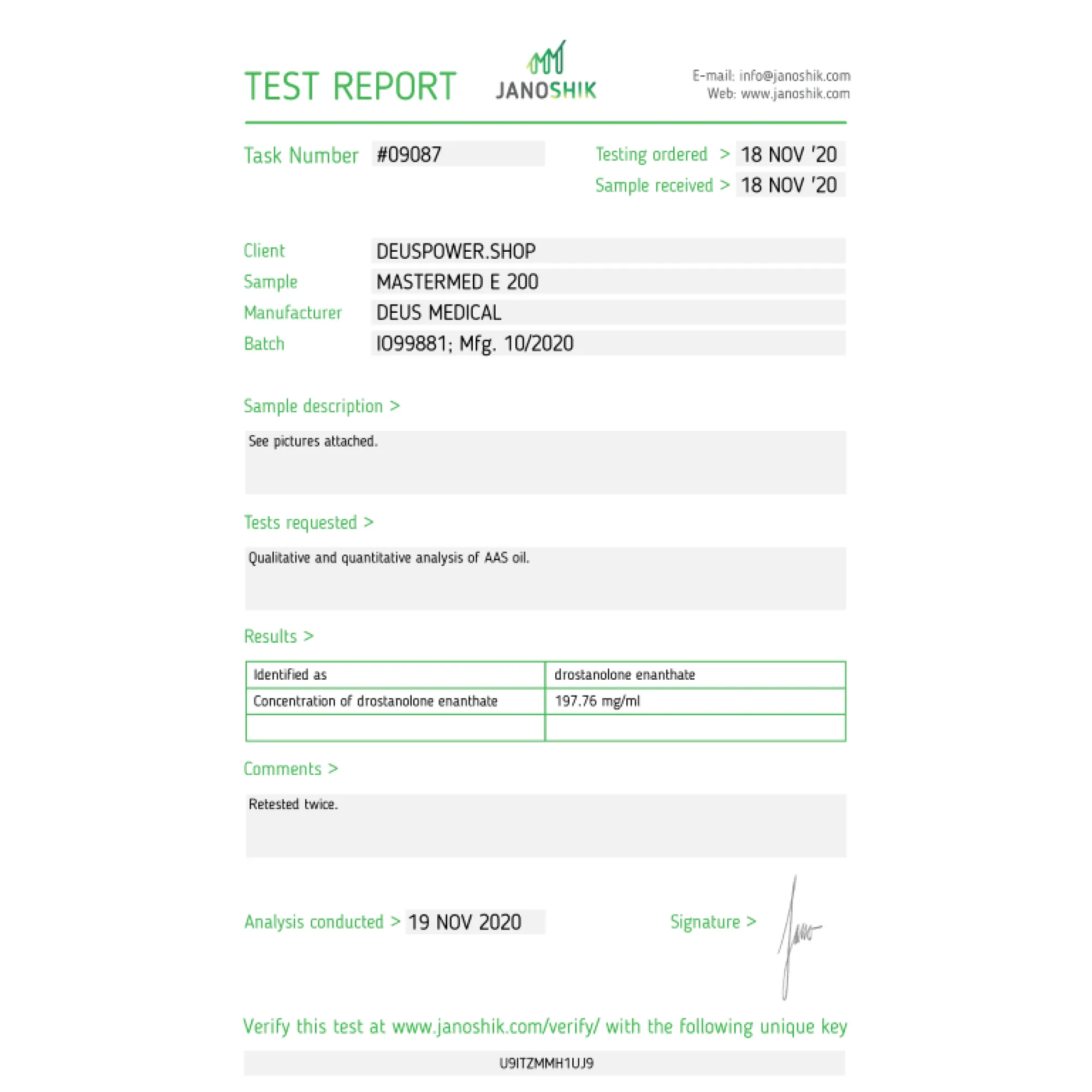 MASTERMED E 200 (Drostanolone Enanthate), Deus Medical, Buy Steroids Online - www.deuspower.shop