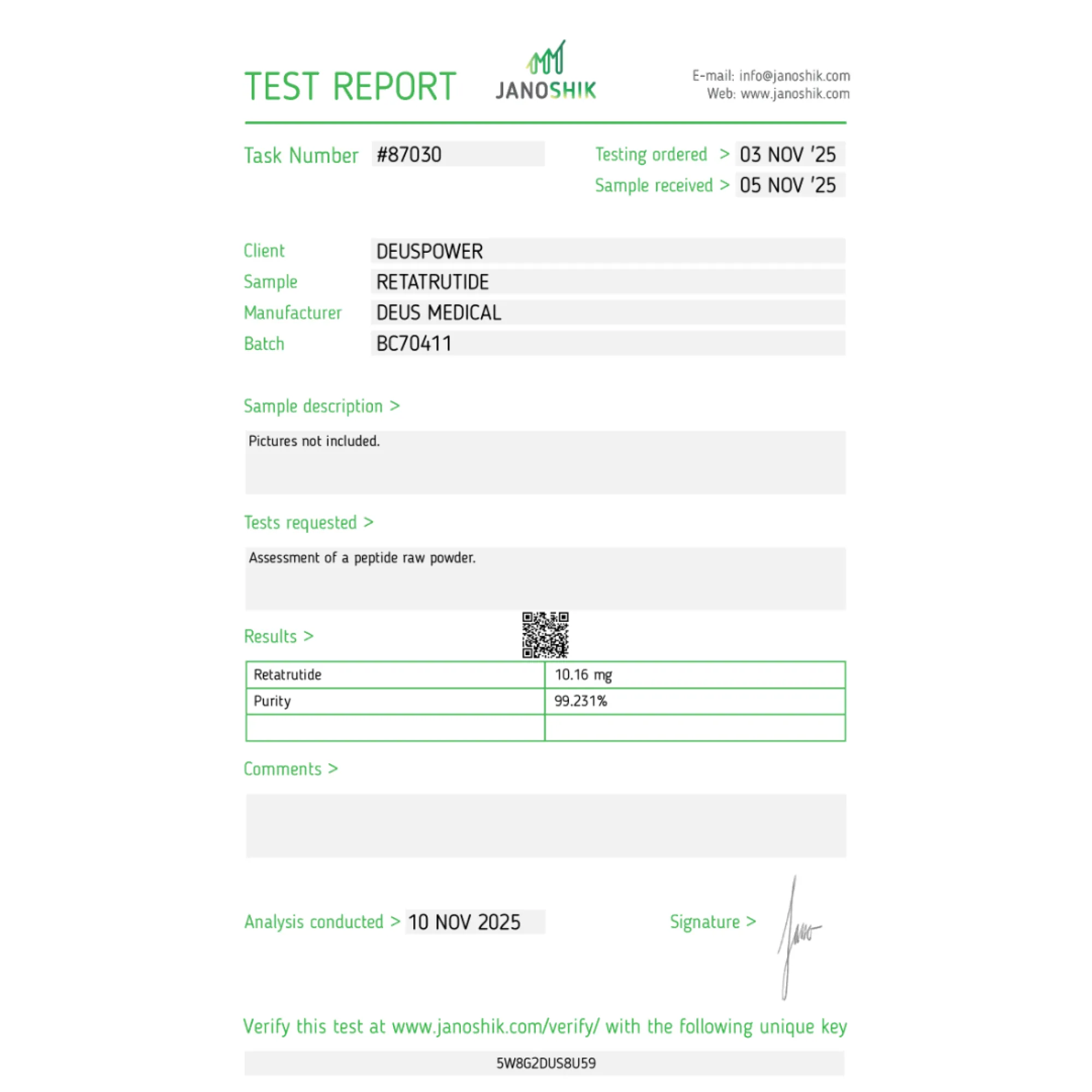 RETATRUTIDE 10mg (GLP-1, GIP i Glukagon – Potrójny Agonista Receptorów), Deus Medical, Kup Peptydy Online – www.deuspower.to