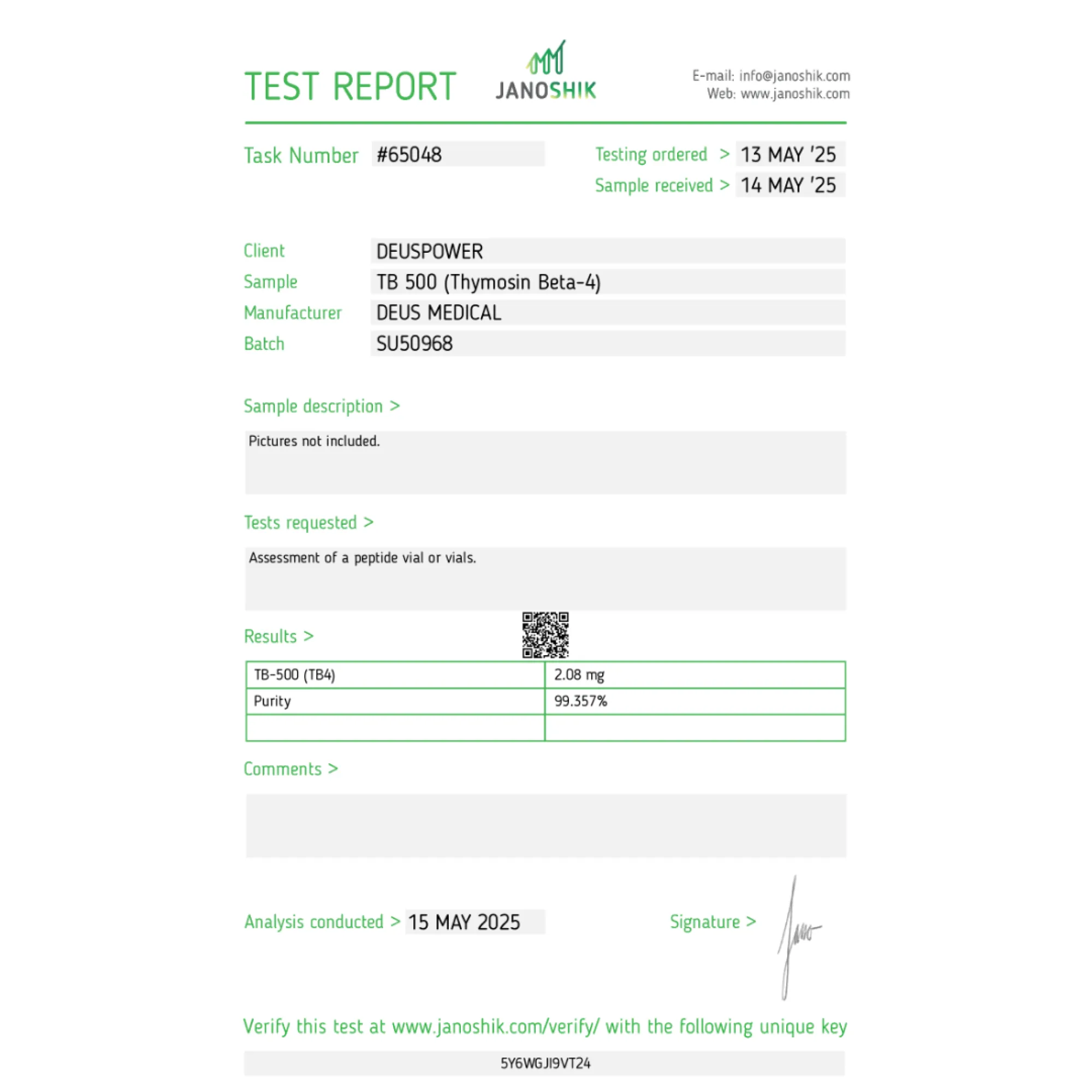 TB-500 (Thymosin Beta-4), Deus Medical, Buy Steroids Online - www.deuspower.shop