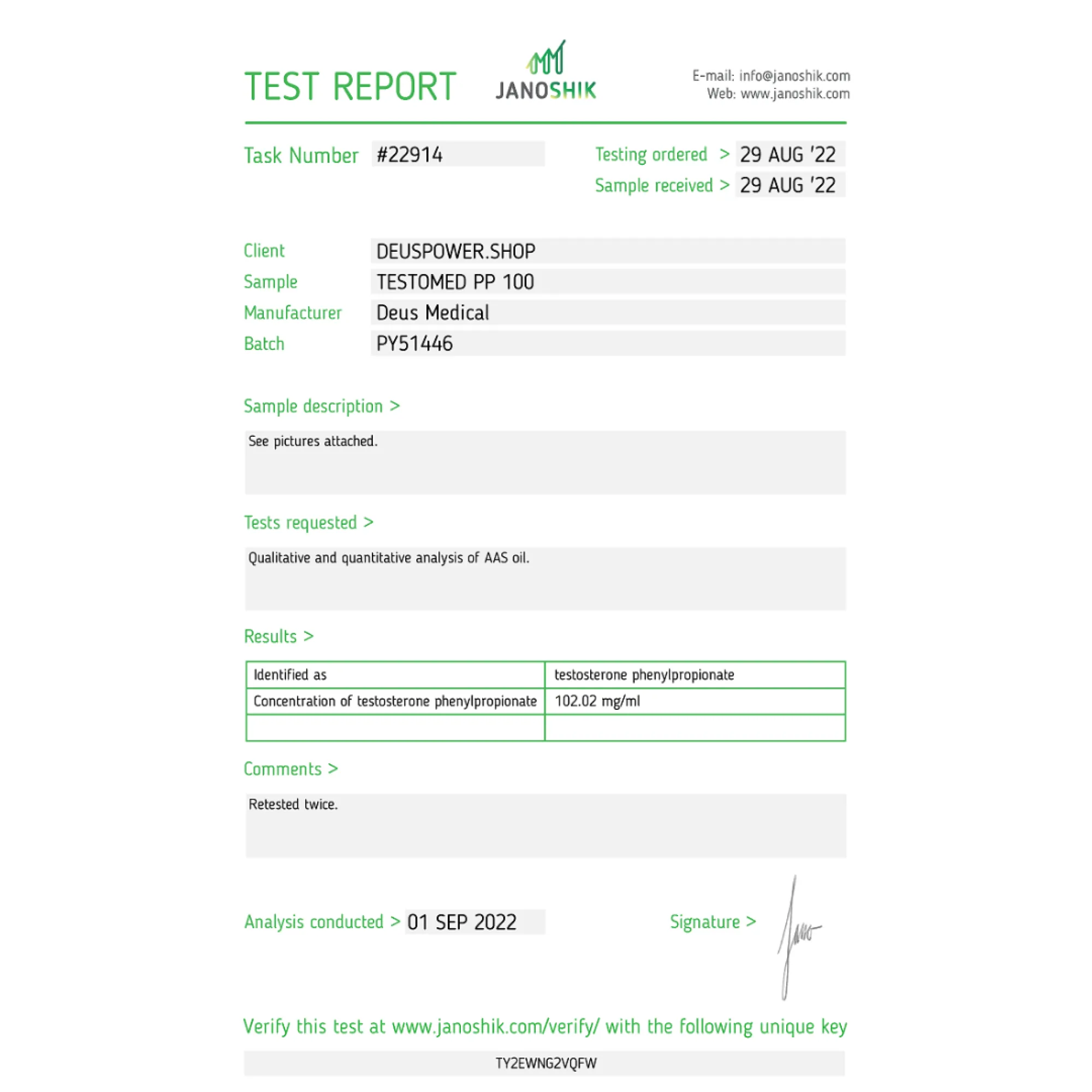 TESTOMED PP 100 (Testosterone Phenylpropionate), Deus Medical, Buy Steroids Online - www.deuspower.shop