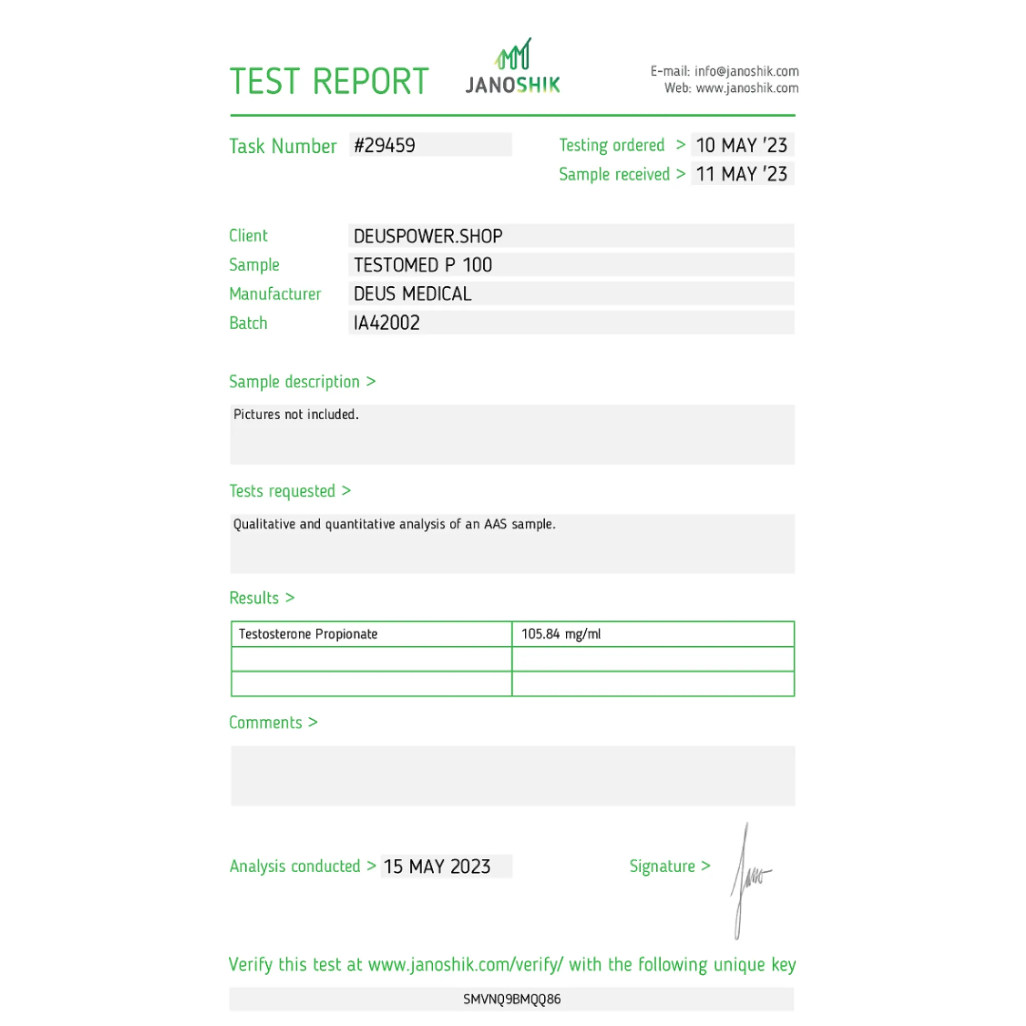 TESTOMED P 100 (Propionato di Testosterone), Deus Medical, Acquista Steroidi Online - www.deuspower.shop