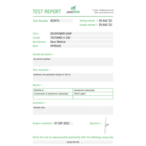 TESTOMED U 250 (Testosterone Undecanoato)