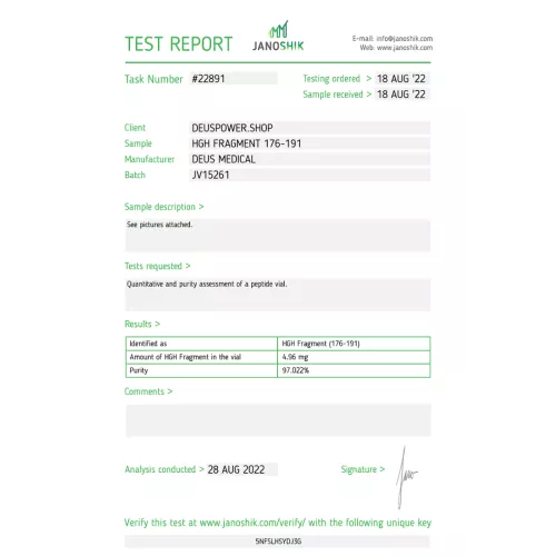 HGH FRAGMENT 176-191 (Recombinant Human Growth Hormone Fragment 176-191)