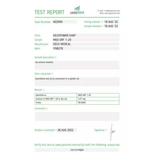 MOD GRF 1-29 (Tetrasubstituiertes Peptidhormon mit 29 Aminosäuren)