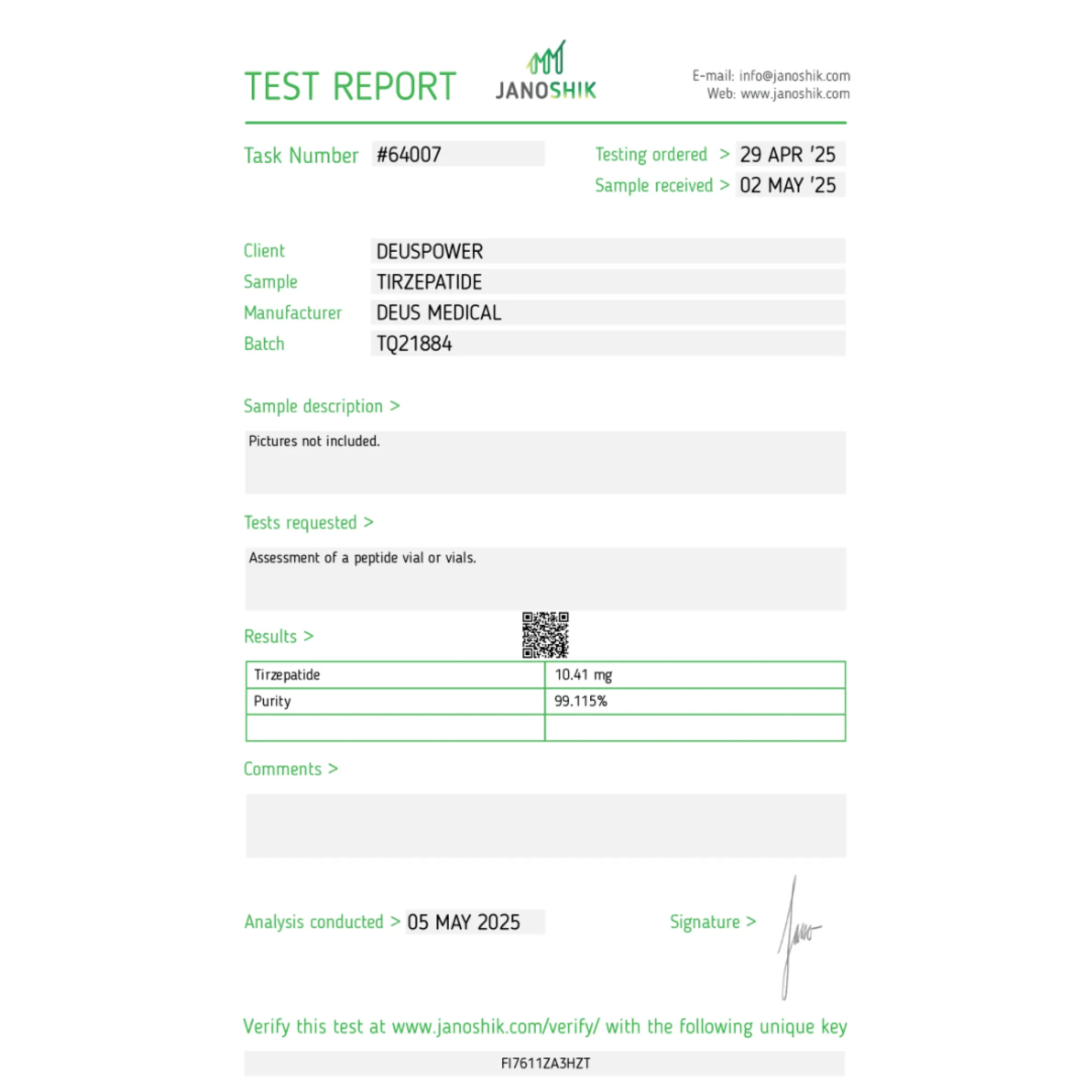 Tirzepatide (Tirzepatide GIP und GLP-1-Rezeptoragonist), Deus Medical, Steroide online kaufen – www.deuspower.shop