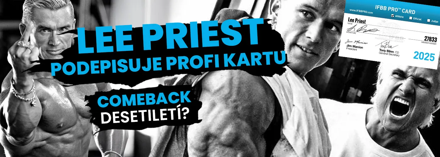Lee Priest podepisuje Pro Card