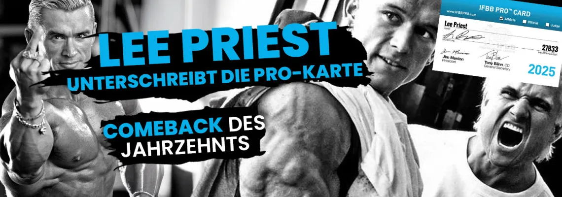 Lee Priest signiert Pro Card