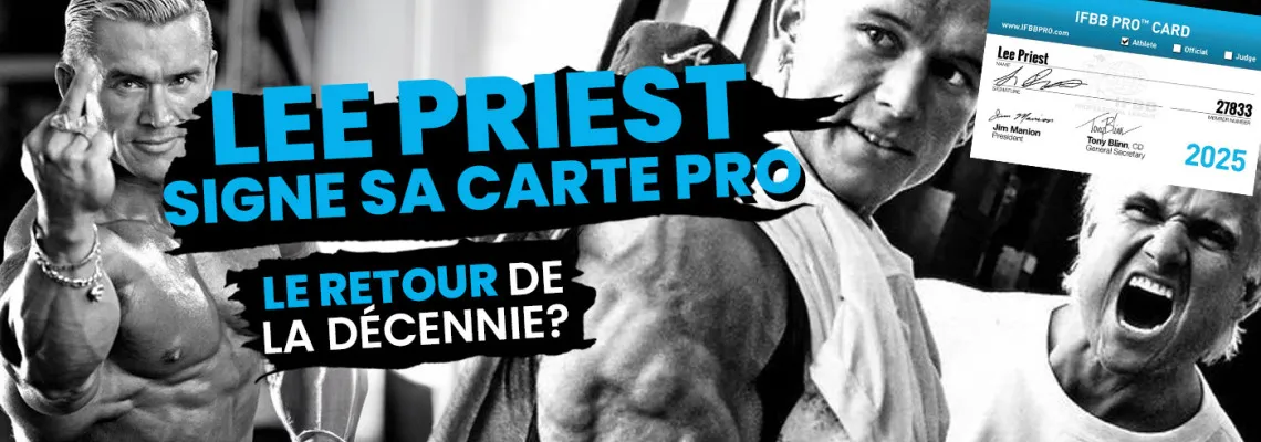 Lee Priest signe sa carte professionnelle Lee Priest signe sa carte professionnelle