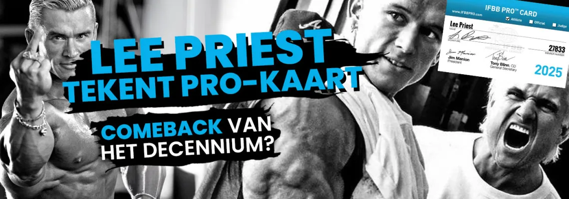 Lee Priest tekent Pro Card