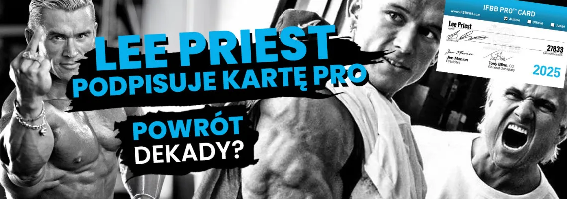 Lee Priest podpisuje kartę Pro