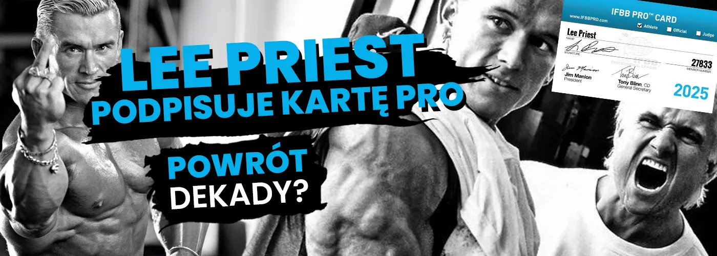 Lee Priest podpisuje kartę Pro