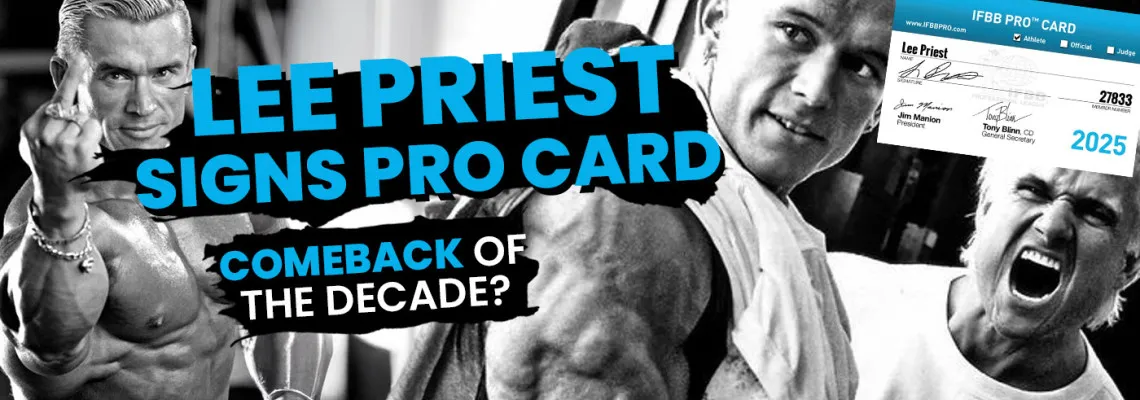 Lee Priest signs Pro Card